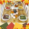 120 Pcs Fall Paper Napkins Thanksgiving Autumn 6.5 x 6.5 Inch Dinner Napkins Orange Yellow Napkins Disposable for Fall Harvest Party Supplies Xmas Dinner Napkins Decorations view 4