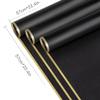 WRAPAHOLIC Premium Gold Edge Glassine Flower Wrapping Paper 20 Sheets - Waterproof Floral Bouquet Packing Paper - For Wedding, Birthday DIY Craft etc. - 22.5 x 22.5 Inch - Black view 2