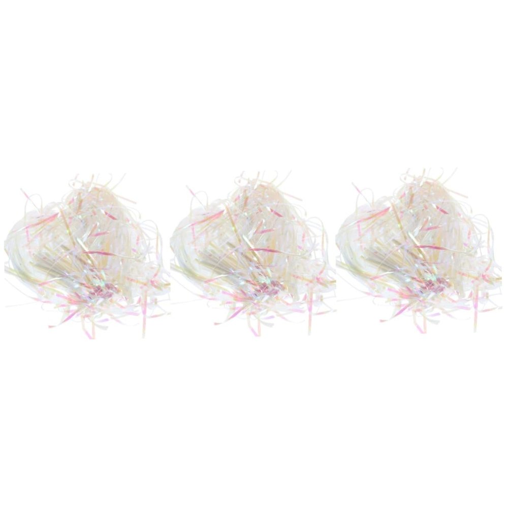 FOMIYES Crinkle Shred Plastic Filler for Boxes Baskets Decorations Iridescent Raffia Grass Packing Material for Easter Weddings Birthdays and Crafts