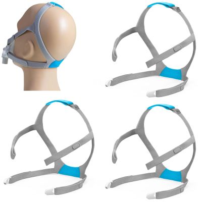 3-Pack F30 CPAP Mask Headgear Strap Replacement, CPAP Headgear Compatible with Airfit F30, Adjustable Headband, with 6 Clips, Standard Size