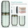 2PCS Travel Toothbrush Case Portable Toothbrush Holder Cup Storage Container for Bathroom Home School and Travel - Green view 3