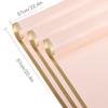 WRAPAHOLIC Premium Gold Edge Glassine Flower Wrapping Paper 20 Sheets - Waterproof Floral Bouquet Packing Paper - For Wedding, Birthday DIY Craft etc. - 22.5 x 22.5 Inch - Brush Pink view 2