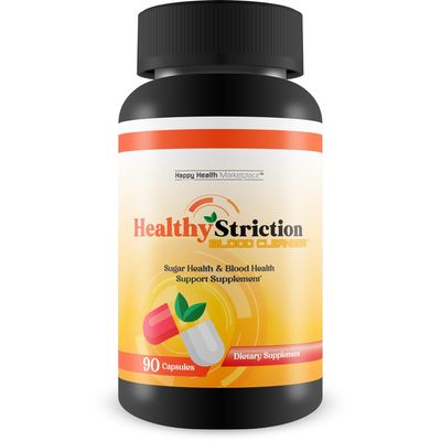 Healthy Striction Blood Cleanser - Our Best Blood Cleanser for Sugar Support & Blood Support - Blood Balance Blood Booster Circulatory Supplements - Sugar Health Blood Health - Circulatory Support