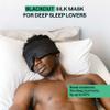 100% Mulberry Silk Sleep Mask  Total Blackout Eye Mask for Sleeping, Adjustable No-Snag Velcro Strap, Lightweight & Gentle on Skin & Hair, Travel-Ready  Designed in France  Valentines Day Gift view 2