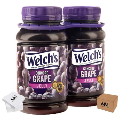 Welchs Concord Grape Jelly 30oz, (PACK OF 2) - Concord Grape Jelly, Ideal for Breakfasts and Desserts, Gluten-Free, Sold by MARKTMATCH 2 pack