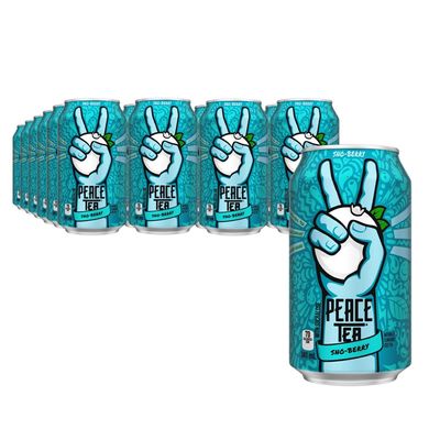 TRENDNSAVE Peace Tea Sno Berry - NO Preservatives, Made with Real Tea, and Natural Fruity Flavor - Pack of 24 Iced Tea Cans, 341 mL/11.5 fl. oz (Shipped from Canada)