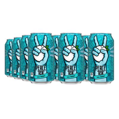 TRENDNSAVE Peace Tea Sno Berry - NO Preservatives, Made with Real Tea, and Natural Fruity Flavor - Pack of 12 Iced Tea Cans, 341 mL/11.5 fl. oz (Shipped from Canada)