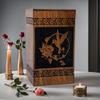 Prime Art Wooden Urns for Human Ashes Tree of Life Urns Cremation Urns for Adult Ashes Funeral Urns Wooden Pet Urn Wooden Urn Box (Hummingbird Black, (Medium - 9.5" Hx5.5 W (180 Cu/in)) view 3