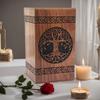 Prime Art Wooden Urns for Human Ashes Tree of Life Urns Cremation Urns for Adult Ashes Funeral Urns Wooden Pet Urn Wooden Urn Box (Tree of Life Black, (Large - 11.25" Hx6.25 W (250 Cu/in)) view 2