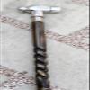 NineLife Basics Walking Cane, Hammer Walking Stick Cane Stick Steel Gift Iron Gift War Hamme Mens Gifts Pension Travelers Gift Wooden Spiral Cane, 37, Silver/ Natural view 2