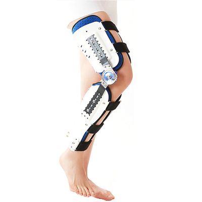 GZYLCH Adjustable Knee Joint Fixed Brace Full Leg Brace Knee Support Lmmobilizer Breathable Thigh Supports Orthosis Soft Helps to Improve Balance Leg Stre,Right,M
