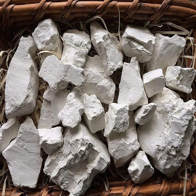 Kaolin Edible Clay Chunks, 4 oz (113 g), Natural for Eating