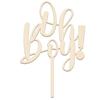 Oh Boy Cake Topper,Large size Wooden Baby Shower Cake Topper,For Rustic Theme Gender Reveal Party/Baby Booth Props Party Photo Decorations,Baby Baptism,Welcome Newborn Decor Supplies view 4
