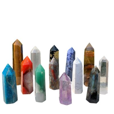 13 PCS Healing Crystals Stones Sets Wands Bulk Natural Pocket Crystal Amethyst Rose Quartz Assorted Hexagonal Pointed Reiki Gemstones Polished Energy Balancing Meditation Therapy Chakra Gift