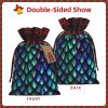 3d Magical Dragon Scales Pattern Print Christmas Wrapping Bags Gift Bags With Drawstring, Xmas Party Presents And Favors view 3