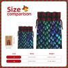 3d Magical Dragon Scales Pattern Print Christmas Wrapping Bags Gift Bags With Drawstring, Xmas Party Presents And Favors view 4