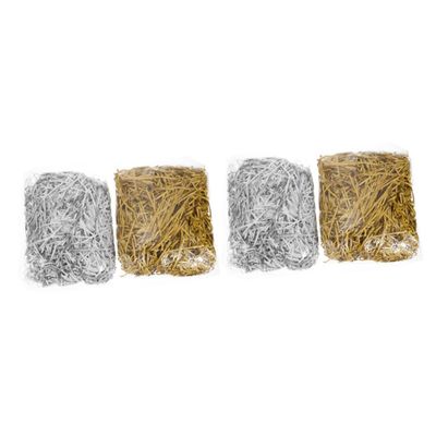 FOMIYES 4packs Metallic Crinkle Cut Paper Shred for Wedding Supplies Box Filler and Decorative Candy Boxes Filling Material Each Shiny