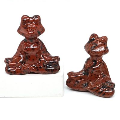 1.5" Frog Natural Stones Crystals Quartz Animal Figurine Crafts Home Decoration Gifts Quantity: 1PC