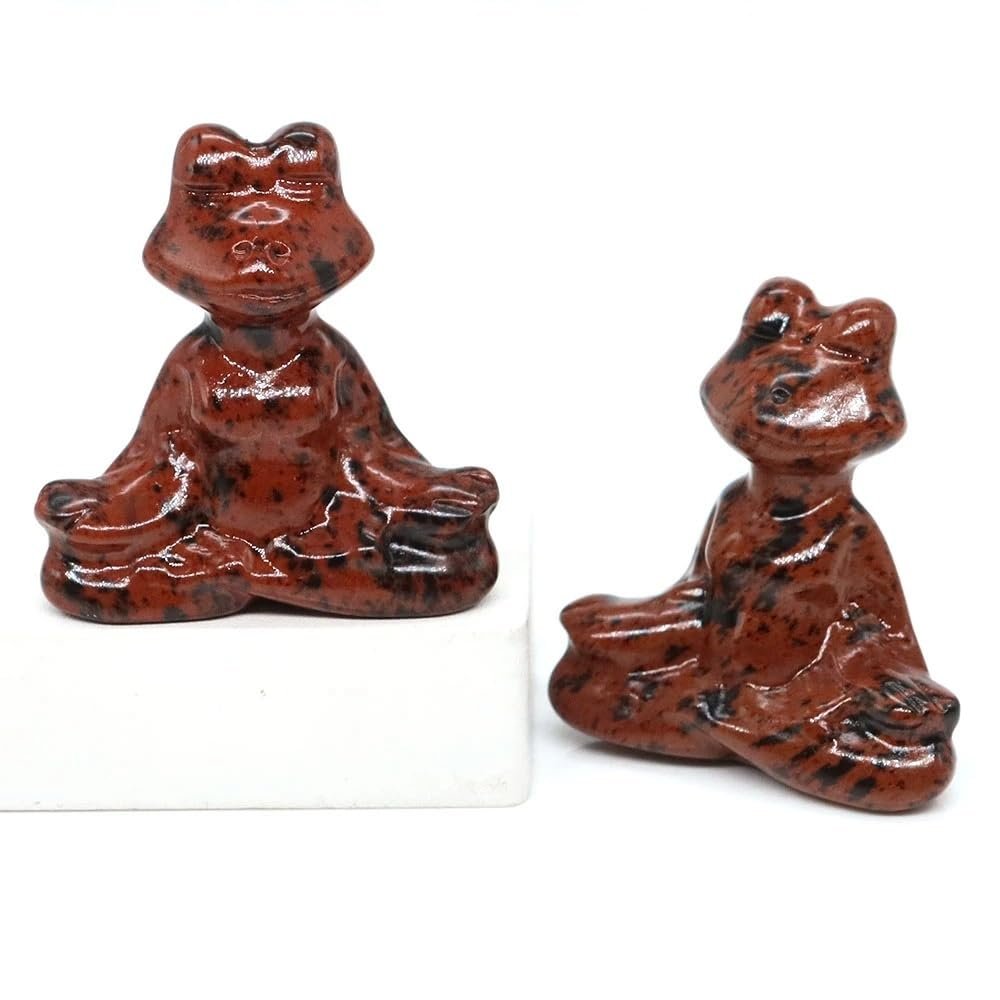 1.5" Frog Natural Stones Crystals Quartz Animal Figurine Crafts Home Decoration Gifts Quantity: 1PC