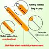 Phowedaer Portable Titanium Toothpicks,Retractable Toothpicks Reusable Pocket Metal Toothpick with Stainless Steel Toothpick Holder Keychain Telescopic Toothpicks (3 Pieces) view 2