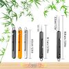 Phowedaer Portable Titanium Toothpicks,Retractable Toothpicks Reusable Pocket Metal Toothpick with Stainless Steel Toothpick Holder Keychain Telescopic Toothpicks (3 Pieces) view 3