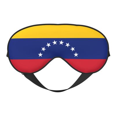 SSIULUS Flag of Venezuela Soft Eye Mask Comfortable Sleep Mask for Side Sleepers, Light Blocking, Relaxing Pressure-Free Eyemask, Black