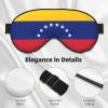 SSIULUS Flag of Venezuela Soft Eye Mask Comfortable Sleep Mask for Side Sleepers, Light Blocking, Relaxing Pressure-Free Eyemask, Black view 4
