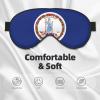 SSIULUS Flag of Virginia Soft Eye Mask Comfortable Sleep Mask for Side Sleepers, Light Blocking, Relaxing Pressure-Free Eyemask, Black view 3
