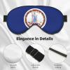 SSIULUS Flag of Virginia Soft Eye Mask Comfortable Sleep Mask for Side Sleepers, Light Blocking, Relaxing Pressure-Free Eyemask, Black view 4