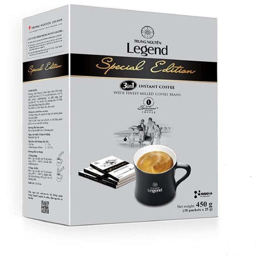 NineLife Basics 1 Pack - Special Edition Instant Milk Coffee 3 in 1- Ca Phe Sua Hoa Tan Dac Biet 3 trong 1-18 Bags per Box