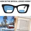 REAVEE 3 Pack Oprah Style Bifocal Reading Glasses for Women, Blue Light Blocking Stylish Thick Frame Trendy Cute Readers with Spring Hinge (Black/Clear Leopard/Clear 1.0) view 3