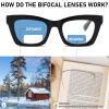REAVEE 3 Pack Oprah Style Bifocal Reading Glasses for Women, Blue Light Blocking Stylish Thick Frame Trendy Cute Readers with Spring Hinge (Black/Clear Leopard/Clear 2.0) view 3