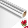 Jutieuo 100 ftx34 in Extra Wide Clear Cellophane Wrap Roll | 2.5 Mil Thick Crystal Transparent Plastic | Bouquet, Baskets, Gifts, Crafts, Treats, Wrapping | Food Grade (34" Fold into 17") view 1