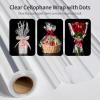 Jutieuo 100 ftx34 in Extra Wide Clear Cellophane Wrap Roll | 2.5 Mil Thick Crystal Transparent Plastic | Bouquet, Baskets, Gifts, Crafts, Treats, Wrapping | Food Grade (34" Fold into 17") view 4