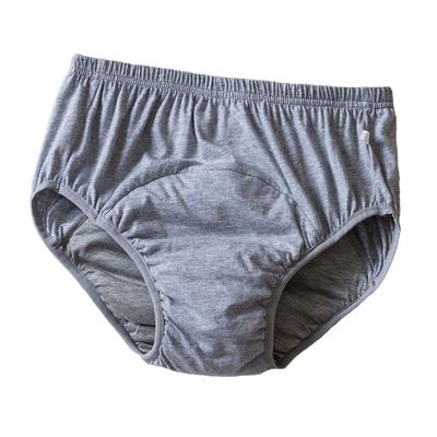 NineLife Basics Cotton Leakproof Underwear for Women Incontinence Washable Plus Size, Washable Incontinence Underwear for Men Heavy Leakage (Gray,L)
