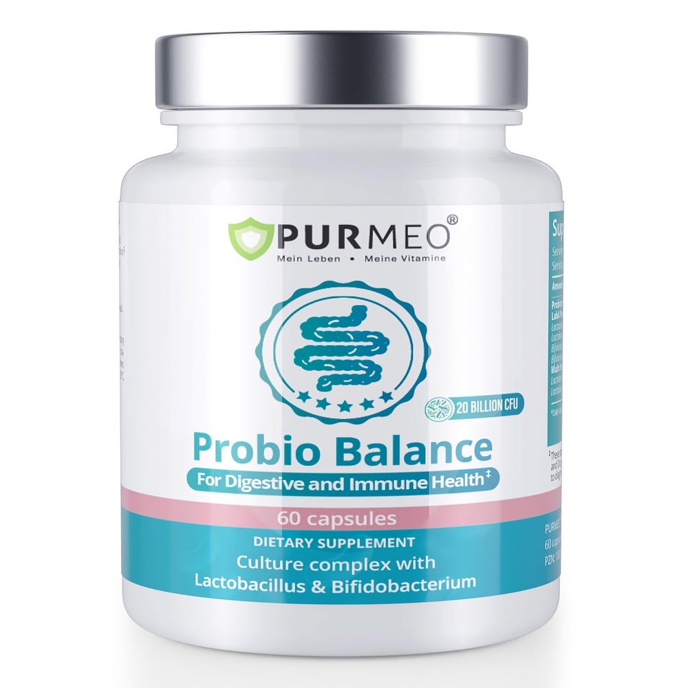 Probiotics 20X Lab4 Strains for Digestive, Gut & Immune Health, Pro Formula for Men & Women, Probiotic Capsules Support Diarrhea, Bloating and Gas, Shelf Stable, Vegan, Gluten Free, 60 Days Supply