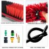 CNHOPOLE Water Fed Pole Window Cleaning Brush System Solar Panel Washing Kit 24ft Extension Pole Telescopic High Reach Cleaner with Soap Dispenser view 4