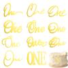11 Pack One Cake Topper 1st Gold Birthday Boy Girl Cake Topper Acrylic Cupcake Toppers One Sign for Party Supplies Cake Decorating Kit First Birthday Decor view 1