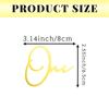 11 Pack One Cake Topper 1st Gold Birthday Boy Girl Cake Topper Acrylic Cupcake Toppers One Sign for Party Supplies Cake Decorating Kit First Birthday Decor view 2
