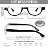 DXYXYO Half Moon Reading Glasses for Women, 3 Pack Small Semi Frame Readers with Spring Hinge Blue Light Blocking, 1.0 Black+khaki+red view 3
