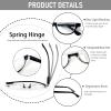 DXYXYO Half Moon Reading Glasses for Women, 3 Pack Small Semi Frame Readers with Spring Hinge Blue Light Blocking, 1.0 Black+khaki+red view 4