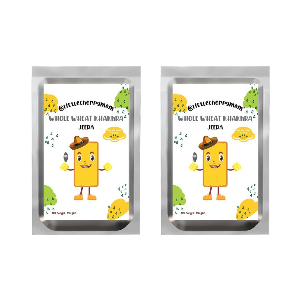 Littlecherrymom Whole Wheat Khakhra Jeera Flavour (100g x 2)