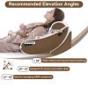 Negwoo Wedge Pillow Set for After Surgery, 4 PCS Bed Wedge Pillow for Sleeping, Memory Foam Orthopedic Back Pillow for Pain Relief and Acid Reflux, Adjustable Post Surgery Pillow Brown view 2