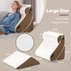 Negwoo Wedge Pillow Set for After Surgery, 4 PCS Bed Wedge Pillow for Sleeping, Memory Foam Orthopedic Back Pillow for Pain Relief and Acid Reflux, Adjustable Post Surgery Pillow Brown view 3
