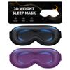 3D Weighted Sleep Mask for Women Men 2 Pack (Black,Purple) view 1