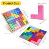 Neoflavie Dementia Products for Elderly, 15 Wooden Tiles Matching Game Activities for Seniors, Easy Memory Games for Alzheimer's, Cognitive Craft Gifts, Large Brain Puzzle Pattern Blocks for Elderly view 2