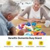 Neoflavie Dementia Products for Elderly, 15 Wooden Tiles Matching Game Activities for Seniors, Easy Memory Games for Alzheimer's, Cognitive Craft Gifts, Large Brain Puzzle Pattern Blocks for Elderly view 4