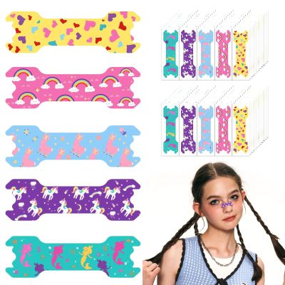 Stranthother 60PCS Kids Nasal Strips Kids Nose Strips Breathing Strips 2.16 * 0.66'' Breathing Strip Children Nasal Strip to Stop Snoring