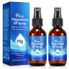 Magnesium Oil Spray, Pure Magnesium Oil for Feet,100% Natural & Organic Magnesium Spray Glass Bottle, Easy to Absorb & Use, Topical Magnesium Oil (4 Fl Oz,Pack of 2) view 1