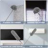 100 Inch Cobweb Duster, Spider Web Brush & Microfiber Feather Duster with 100" Extension Pole, Bendable Head, Scratch-Resistant Cover, Washable Duster for Home Ceiling, Fan, Furniture (Gray) view 4